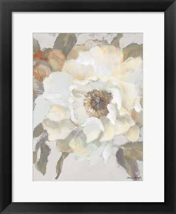 Framed White Peony and Bloom Print