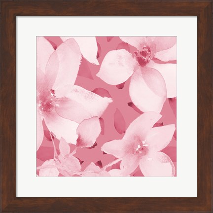 Framed Blooming Pink Whispers I Print