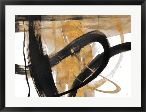 Framed Urban Vibe with Gold II Print