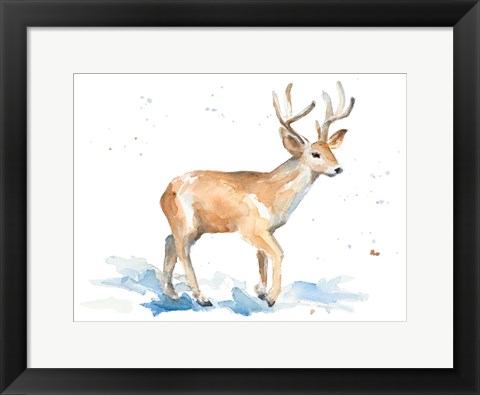 Framed Watercolor Deer Print