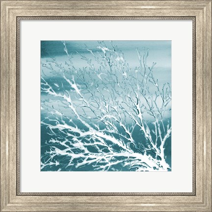 Framed Deep Coral Square II Print