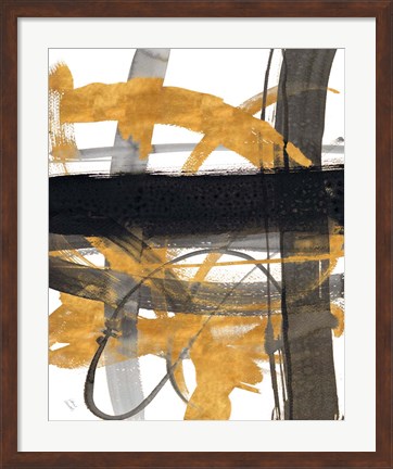 Framed Urban Vibe With Gold III Print