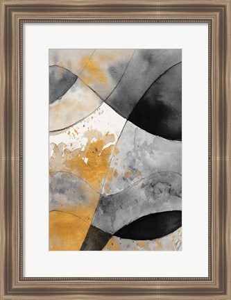 Framed Grey and Gold Fantasy II Print