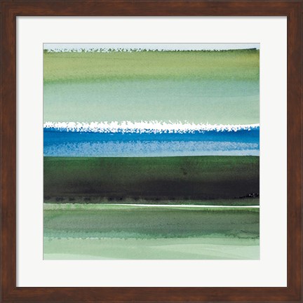 Framed Morning Pasture Square I Print