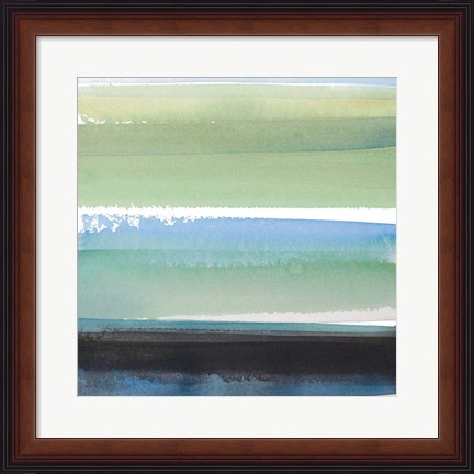 Framed Morning Pasture Square III Print