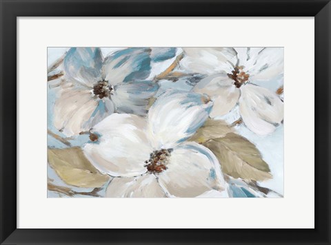 Framed Neutral Silently Bloom II Print