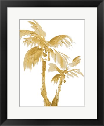 Framed Gold Palms II Print