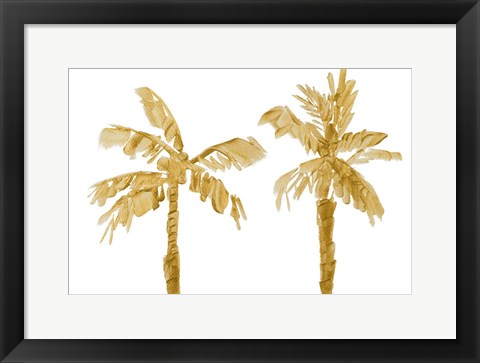 Framed Gold Palms III Print