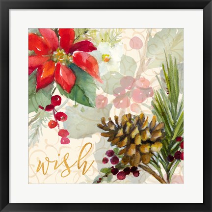 Framed Holiday Wishes IV Print