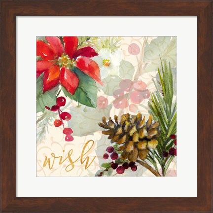 Framed Holiday Wishes IV Print