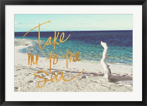 Framed Beach Please II Print