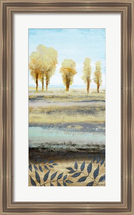 Framed Tree line I Print
