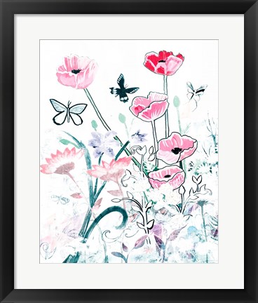 Framed All White Garden Print