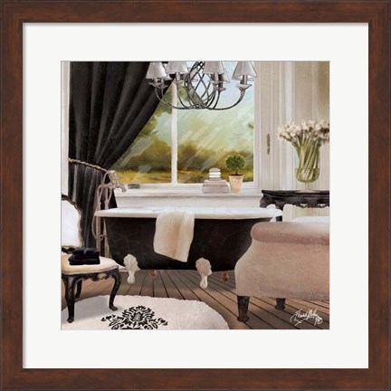 Framed Chandelier Bath II Print