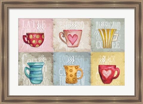 Framed Coffee Pattern Print