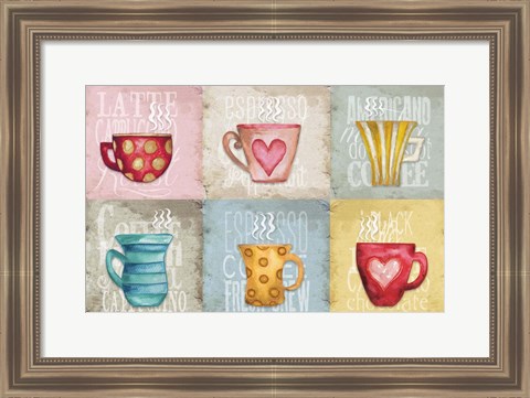 Framed Coffee Pattern Print