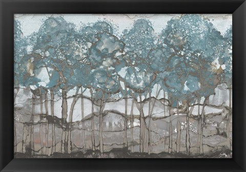 Framed Muted Watercolor Forest Print