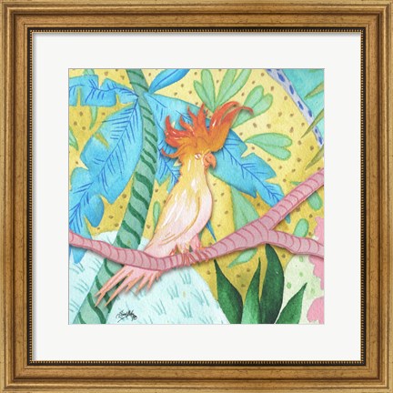 Framed Playful Parrot Print