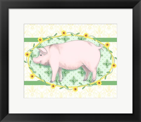 Framed Piggy Wiggy I Print