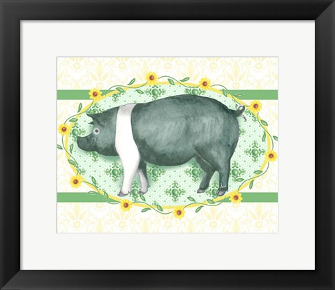 Framed Piggy Wiggy II Print