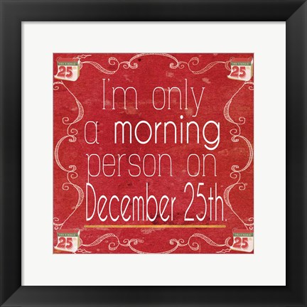 Framed Red Hot Christmas IV Print