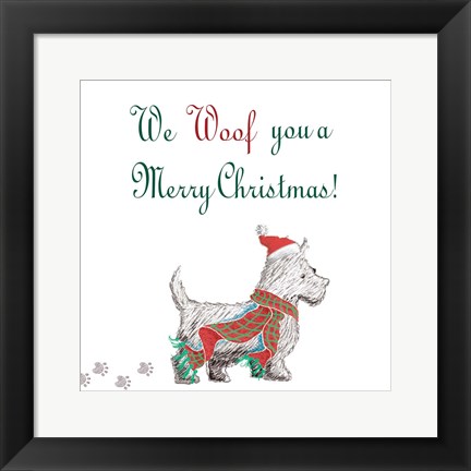 Framed Woof Holiday Pack II Print