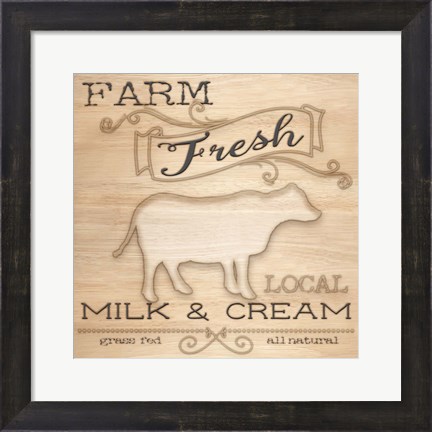 Framed Country Organic Dairy I Print