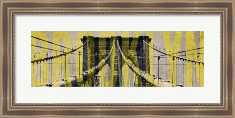 Framed Brooklyn Bridge Type Print