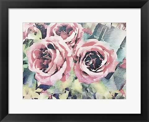 Framed Vintage Roses Print