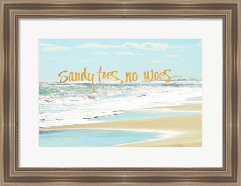 Framed Sandy Toes, No Woes Print