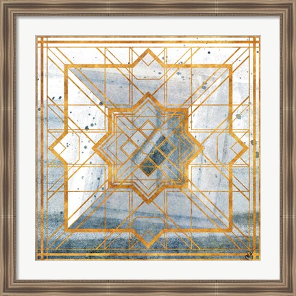 Framed Deco Square I Print