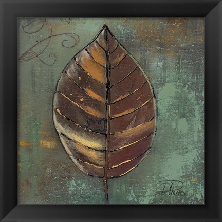 Framed New Leaf I (green) Print