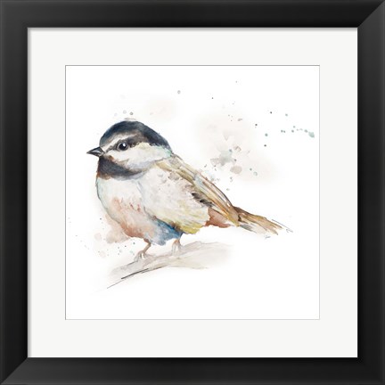 Framed Watercolor Mountain Bird II Print