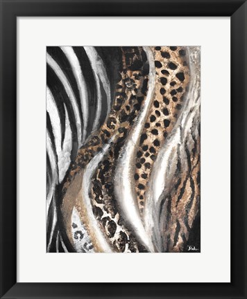 Framed Light African Touch I Print