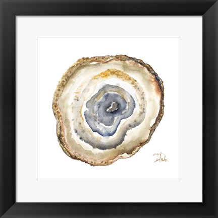 Framed Agate Watercolor I Print