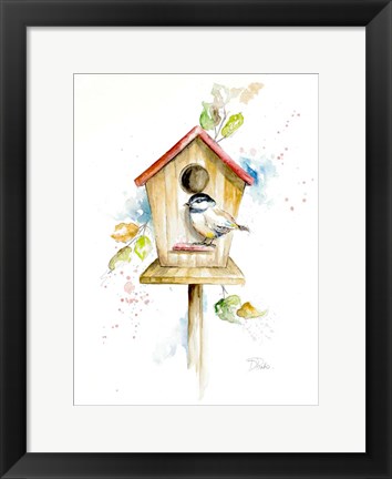 Framed Bird House II Print