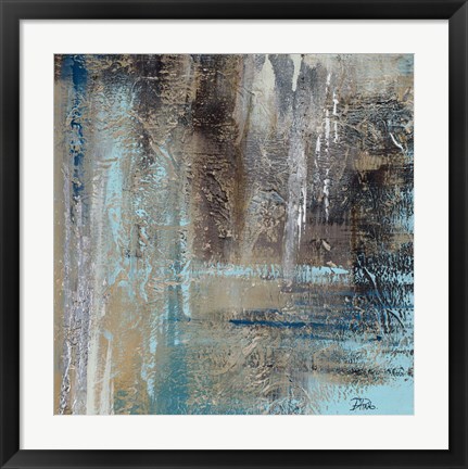 Framed Abstract on Teal Print