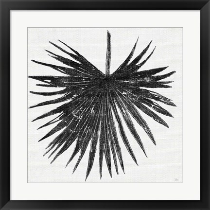 Framed Dark Leaf Palm I Print