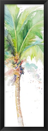 Framed Watercolor Coconut Palm Panel Print