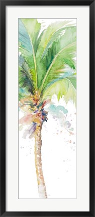 Framed Watercolor Coconut Palm Panel Print