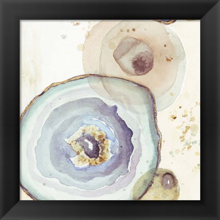 Framed Agates Flying Square I Print