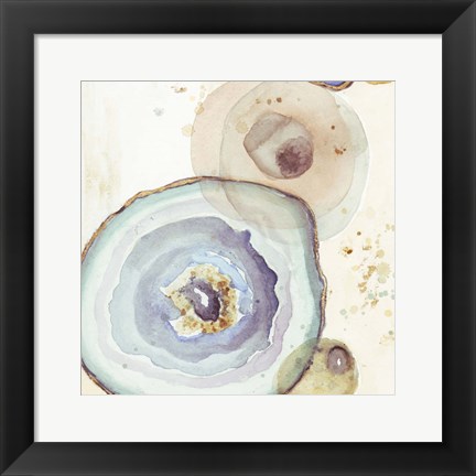 Framed Agates Flying Square I Print