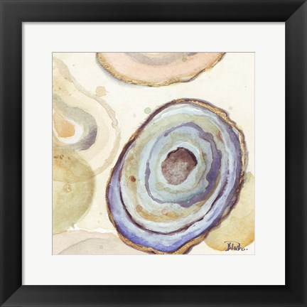 Framed Agates Flying Square II Print