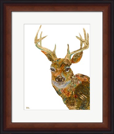 Framed Retro Deer Print