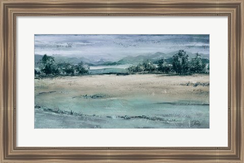 Framed Blue Forest Rectangle Print