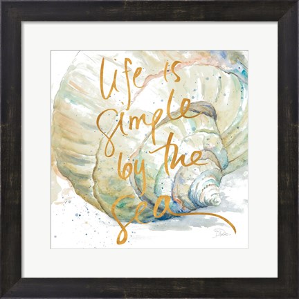 Framed Life is Simple by the Sea Print