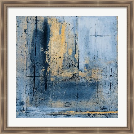 Framed Golden Blues I Print