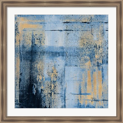 Framed Golden Blues II Print