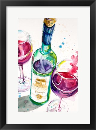 Framed Red and White Wine I Print