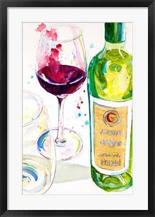 Framed Red and White Wine II Print